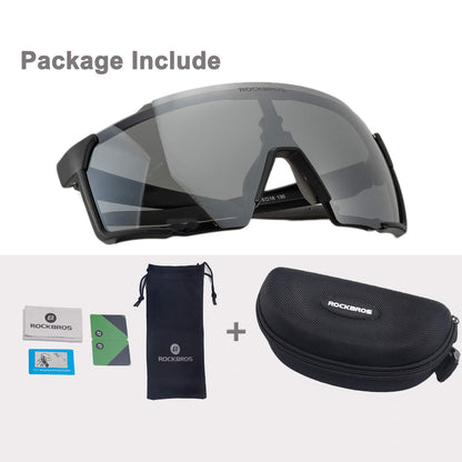 Polarized sunglasses, cycling glasses for outdoor sports, black, ROCKBROS