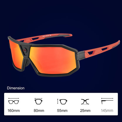 Polarized Sunglasses Cycling Glasses Unisex Black-Red ROCKBROS