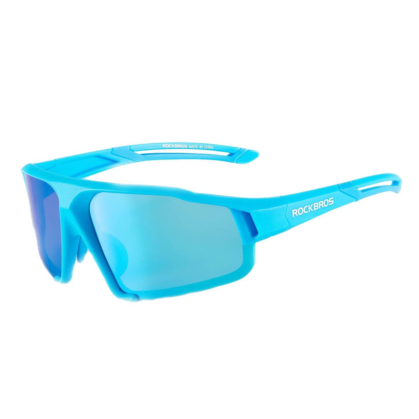 Polarized sunglasses with UV400 protection, light blue, unisex, ROCKBROS