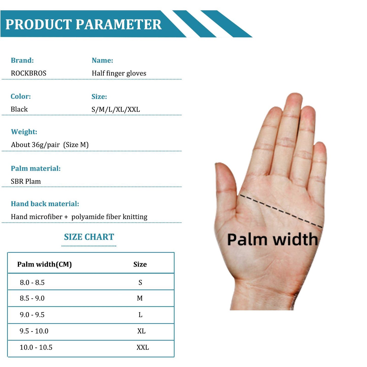 Cycling half-finger gloves, universal training gloves, ROCKBROS