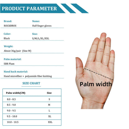 Cycling half-finger gloves, universal training gloves, ROCKBROS