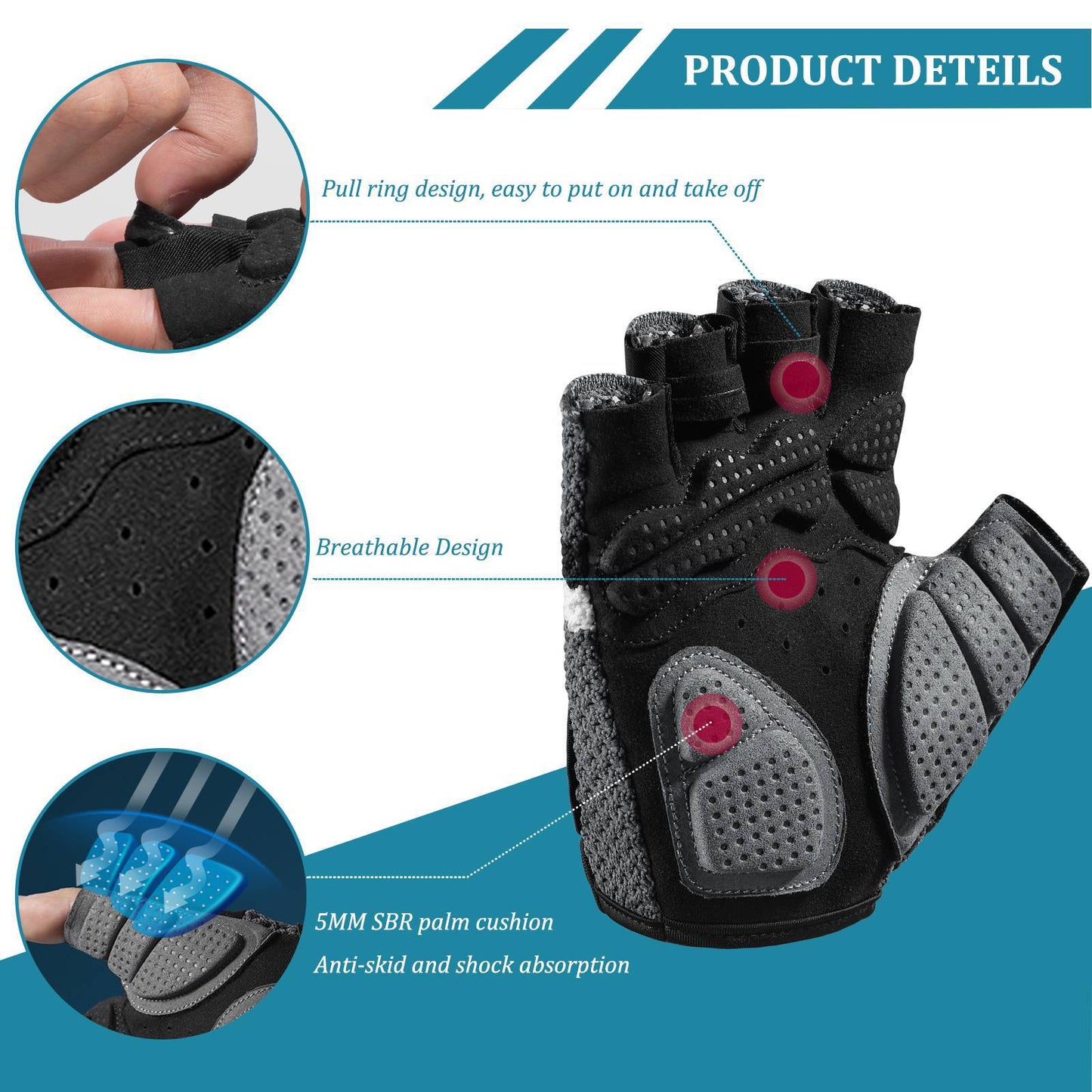 Cycling half-finger gloves, universal training gloves, ROCKBROS