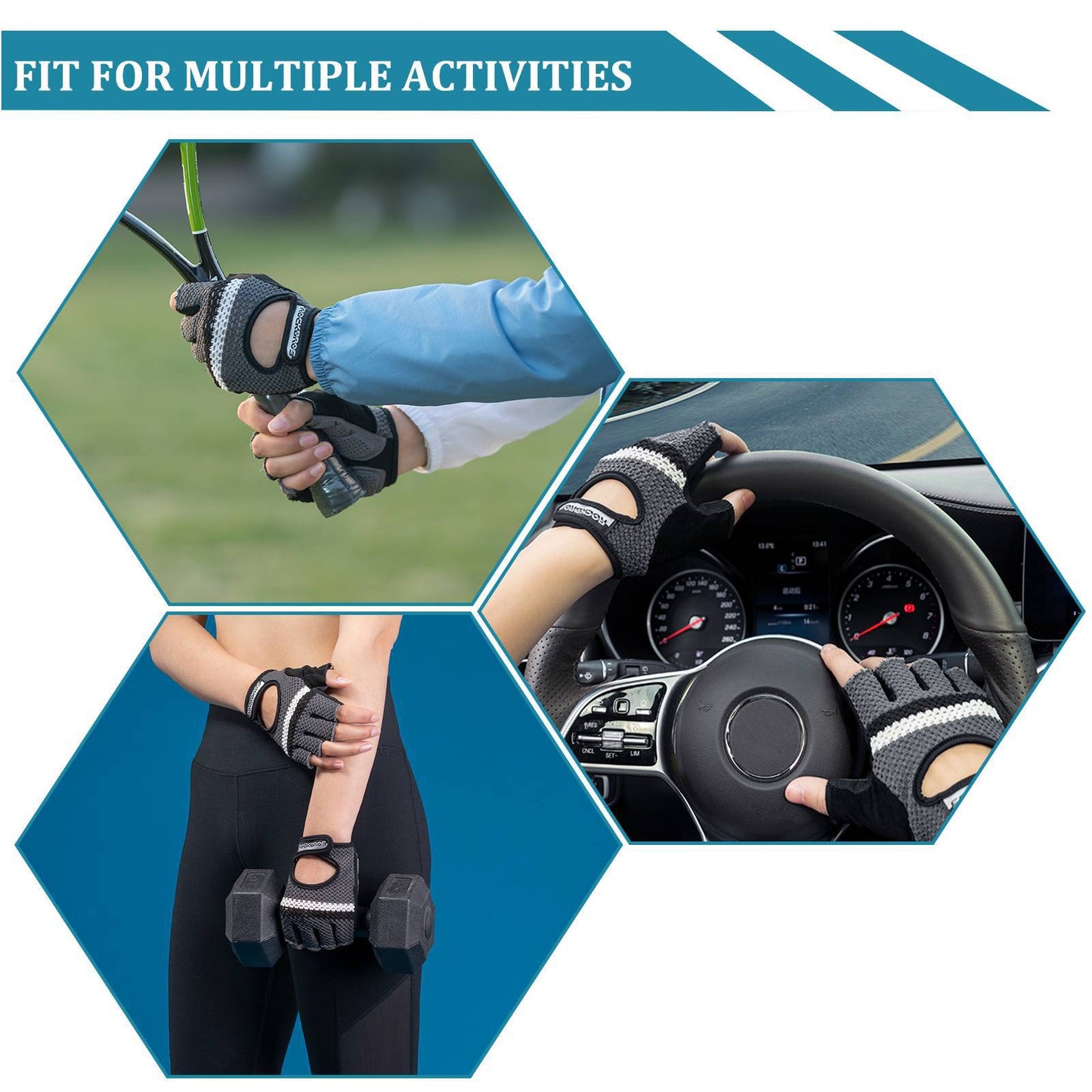 Cycling half-finger gloves, universal training gloves, ROCKBROS