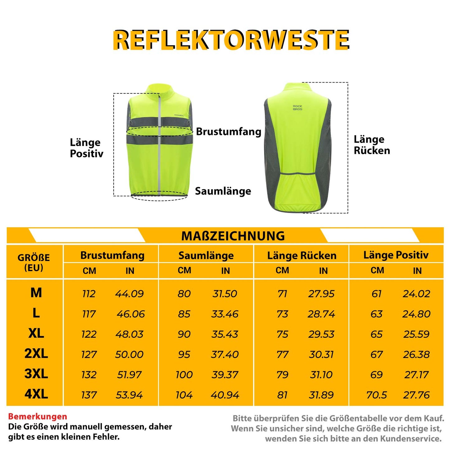 Reflective Riding Vest, Safety Vest, Fluorescent Green, ROCKBROS