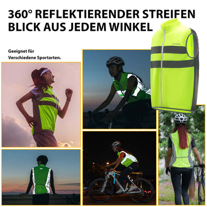 Reflective Riding Vest, Safety Vest, Fluorescent Green, ROCKBROS