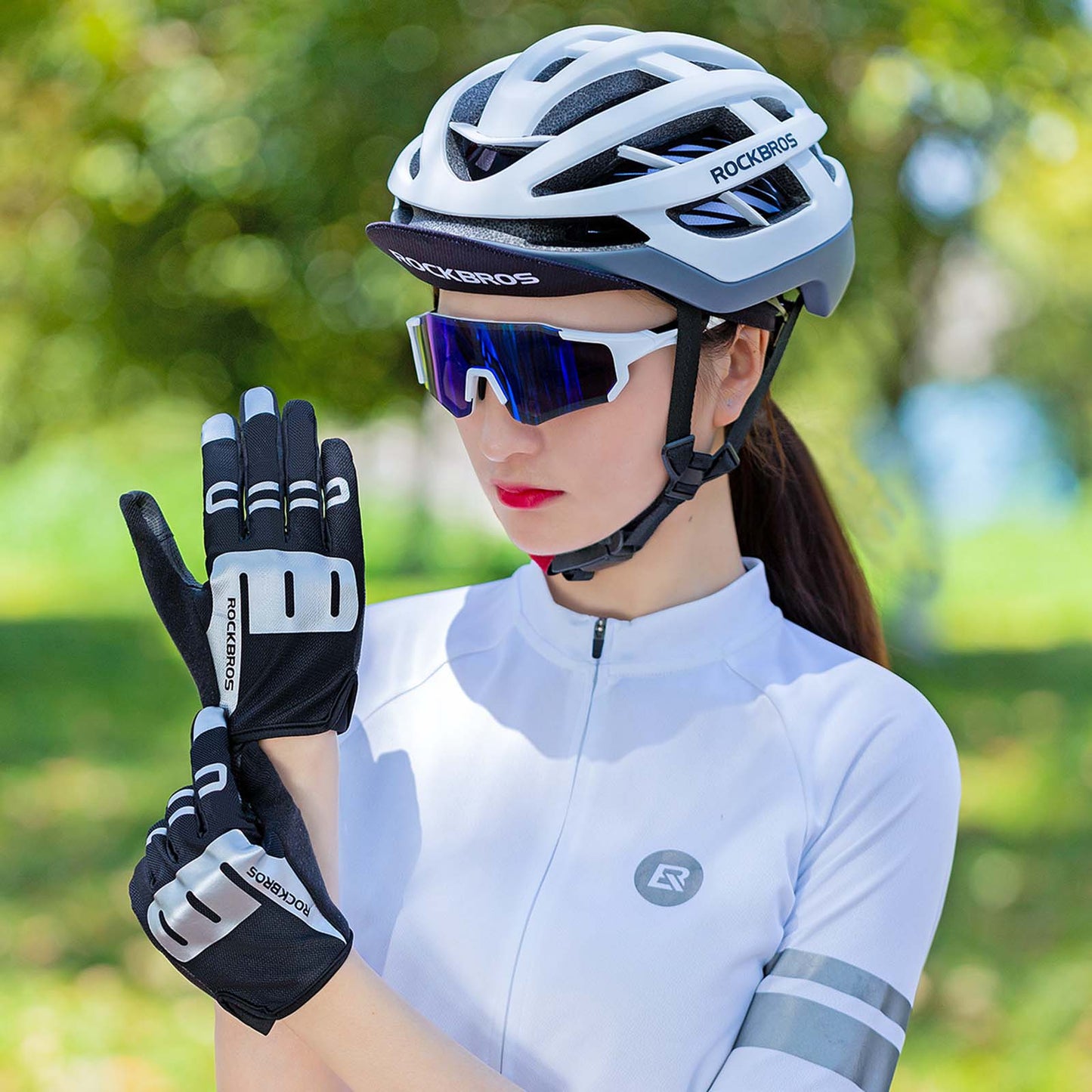 Riding gloves Full Finger SBR Men's sports gloves M-XXL ROCKBROS