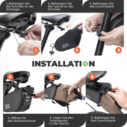 Saddle bag, waterproof bicycle bag, expandable with inner pocket, ROCKBROS