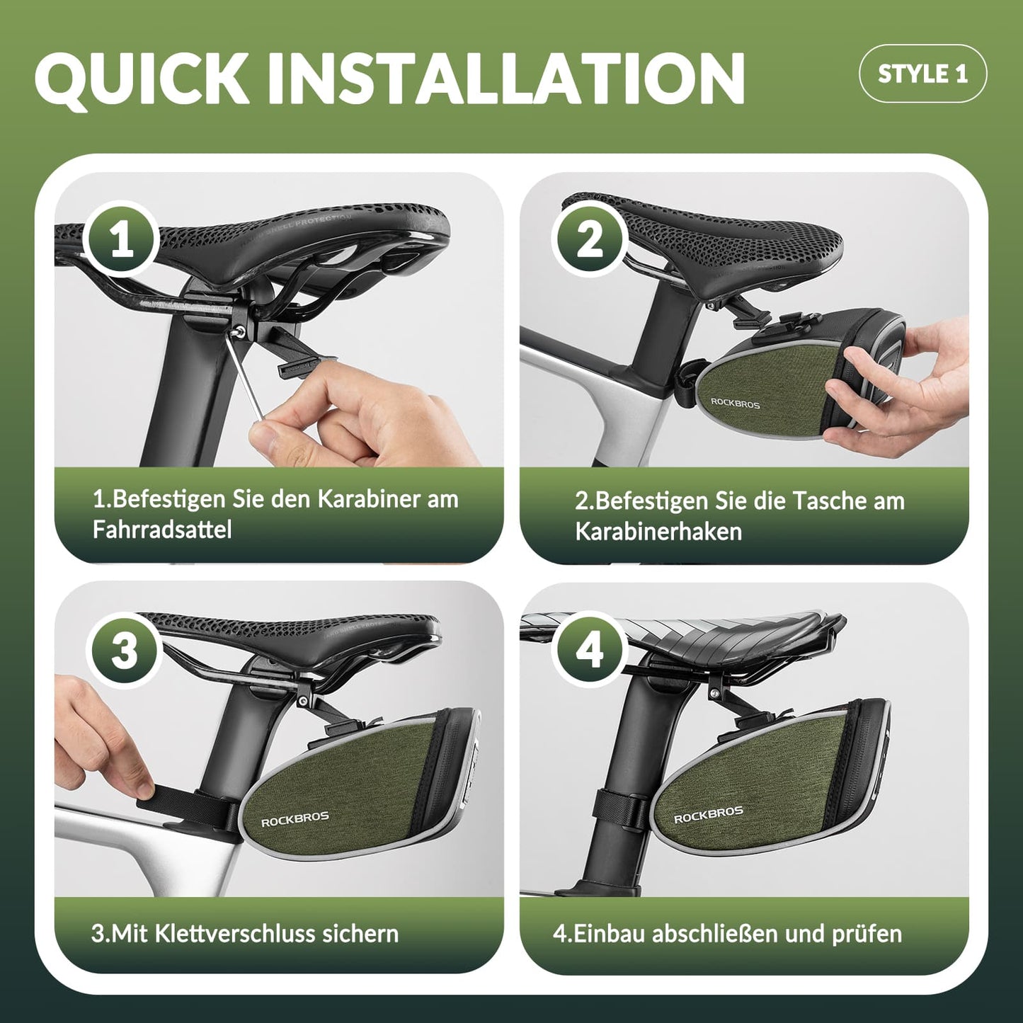 Water-repellent saddlebags, tool bag, 2024 new style, ROCKBROS