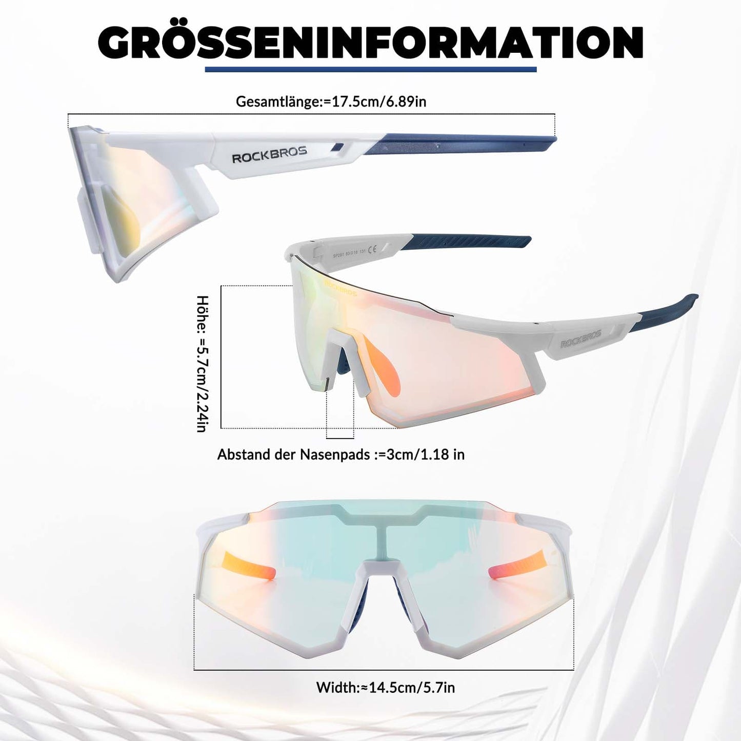Sunglasses, cycling glasses, self-tinting, outdoor, UV400 protection, ROCKBROS