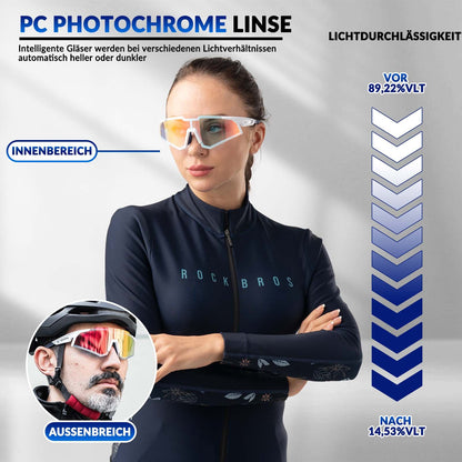 Sunglasses, cycling glasses, self-tinting, outdoor, UV400 protection, ROCKBROS