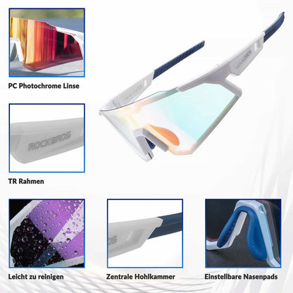 Sunglasses, cycling glasses, self-tinting, outdoor, UV400 protection, ROCKBROS
