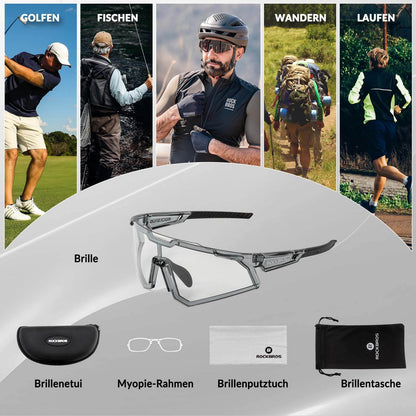 Sunglasses, cycling glasses, self-tinting, outdoor, UV400 protection, ROCKBROS