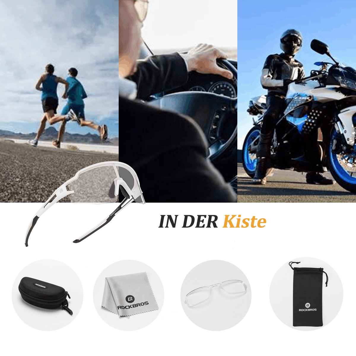 Sunglasses for men & women, UV protection cycling glasses, ROCKBROS