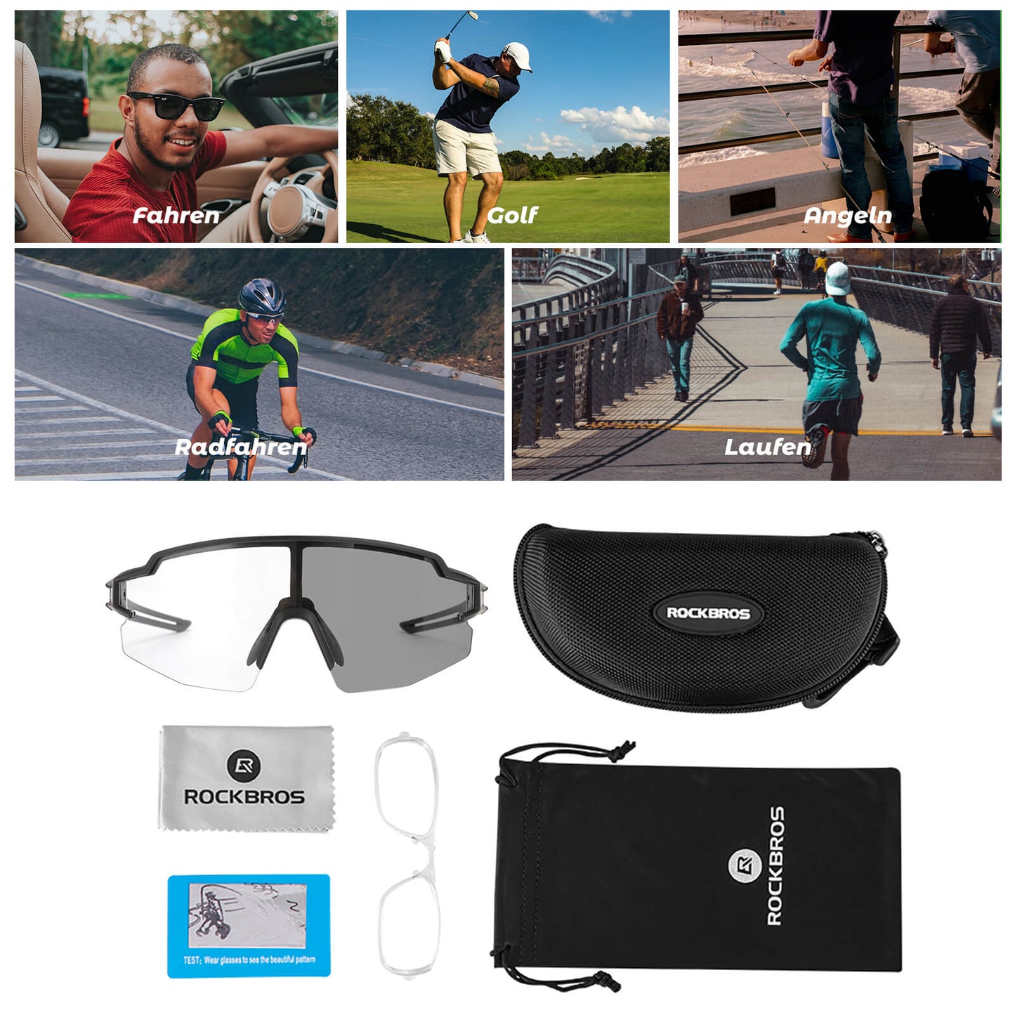 Sunglasses for men & women, UV protection cycling glasses, ROCKBROS