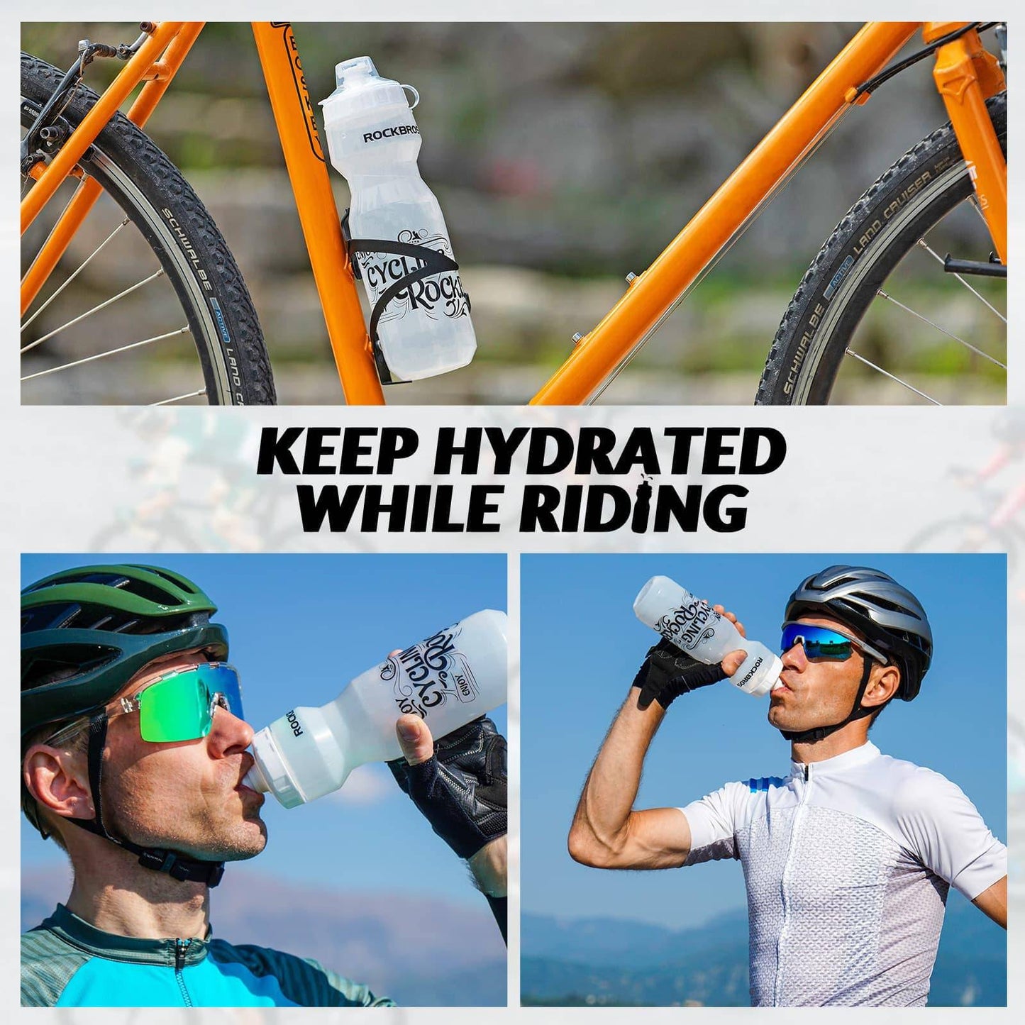 Sports Water Bottle 750ml Bicycle Water Bottle BPA-Free ROCKBROS