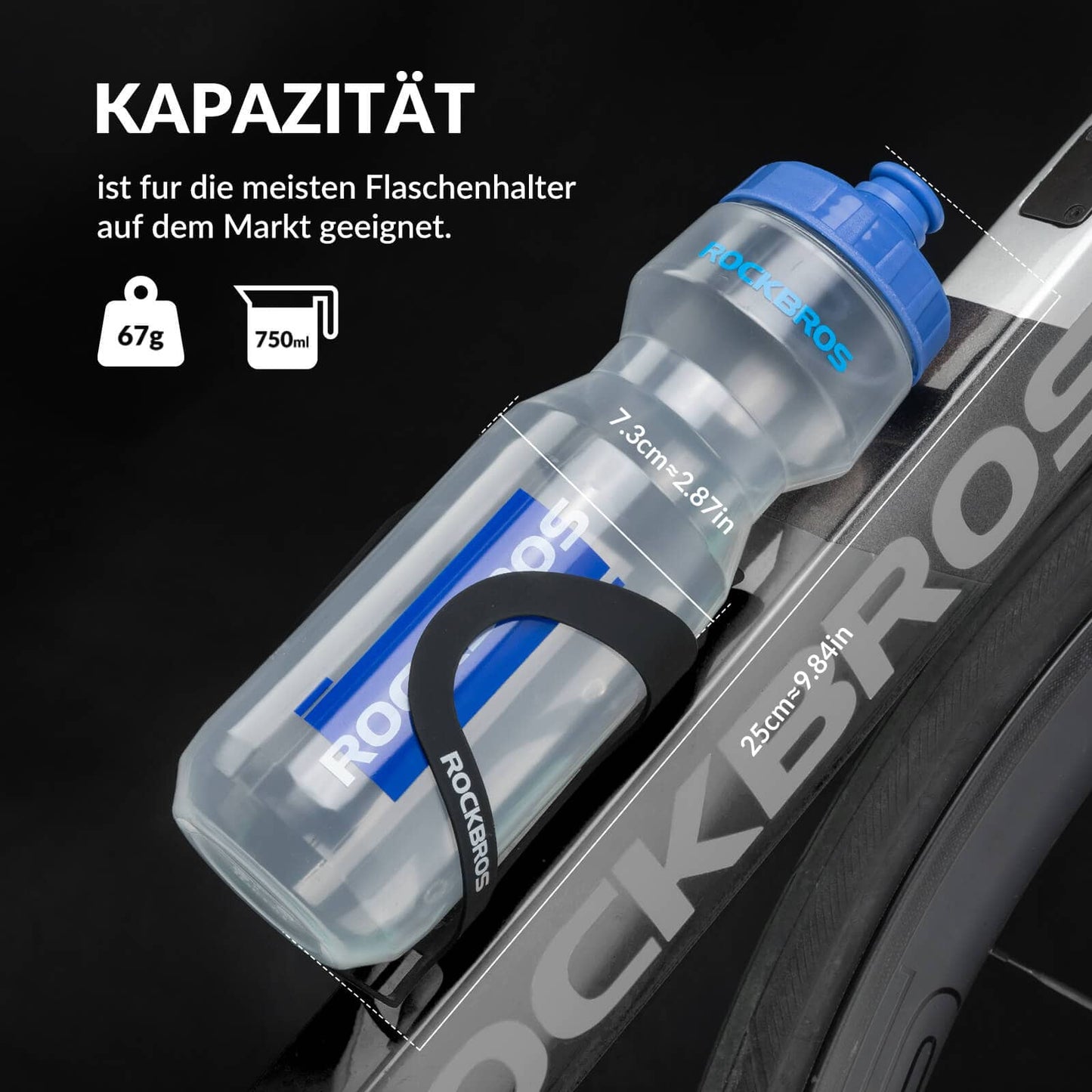 Sports Water Bottle 750ml Bicycle Water Bottle BPA-Free ROCKBROS