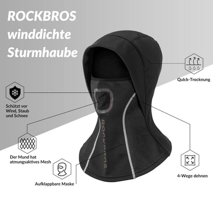 Balaclava with breathable mesh for outdoor sports, unisex, ROCKBROS