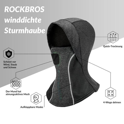 Balaclava with breathable mesh for outdoor sports, unisex, ROCKBROS