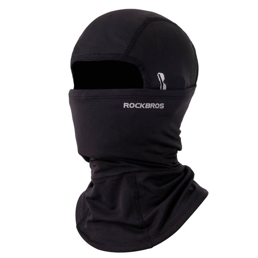 Balaclava, windproof under-helmet cap made of warm fleece, black, ROCKBROS