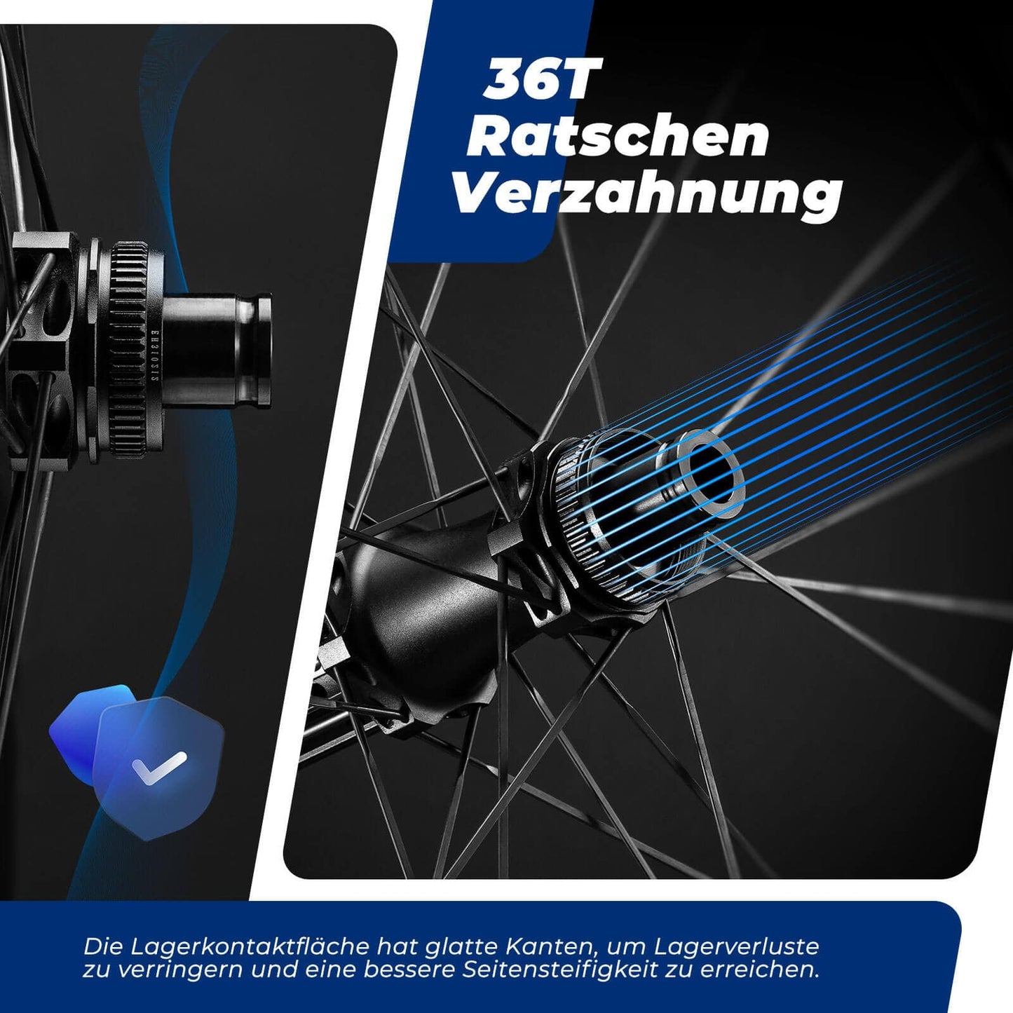 T700 Carbon Wheelset 28" 50mm Disc Brake Thru Axle Wheel Set for Road Bikes and SHIMANO 8-12 Speed 24 Spokes 36T Steel Bearings ROCKBROS