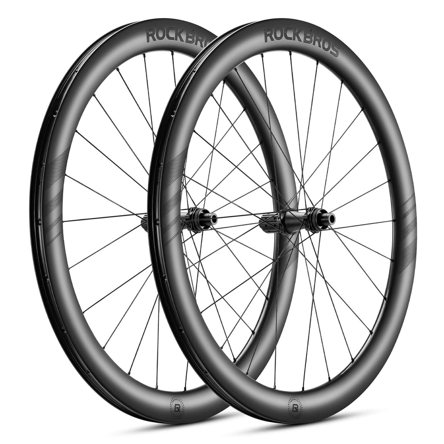 T700 Carbon Wheelset 28" 50mm Disc Brake Thru Axle Wheel Set for Road Bikes and SHIMANO 8-12 Speed 24 Spokes 36T Steel Bearings ROCKBROS