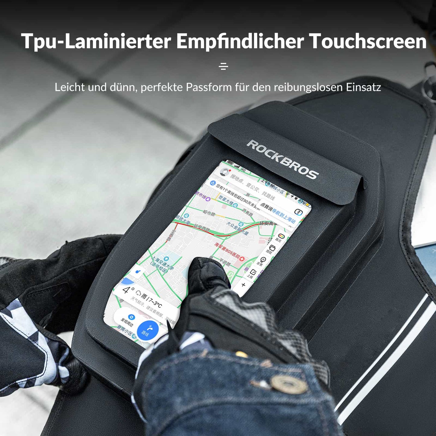 ROCKBROS Motorcycle Tank Bag Leg Bag with Magnetic Suction