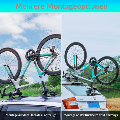 Portable electric bike rack, roof-mounted bike carrier with suction cup, ROCKBROS