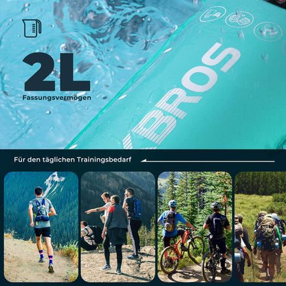 2L hydration bladder with drinking tube, lightweight TPU water bladder, ROCKBROS