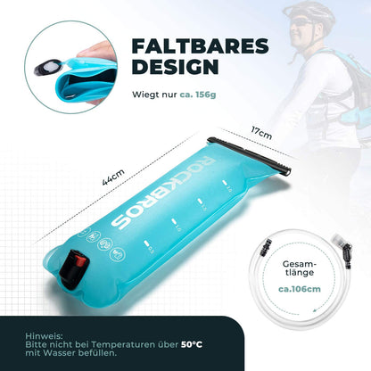 2L hydration bladder with drinking tube, lightweight TPU water bladder, ROCKBROS