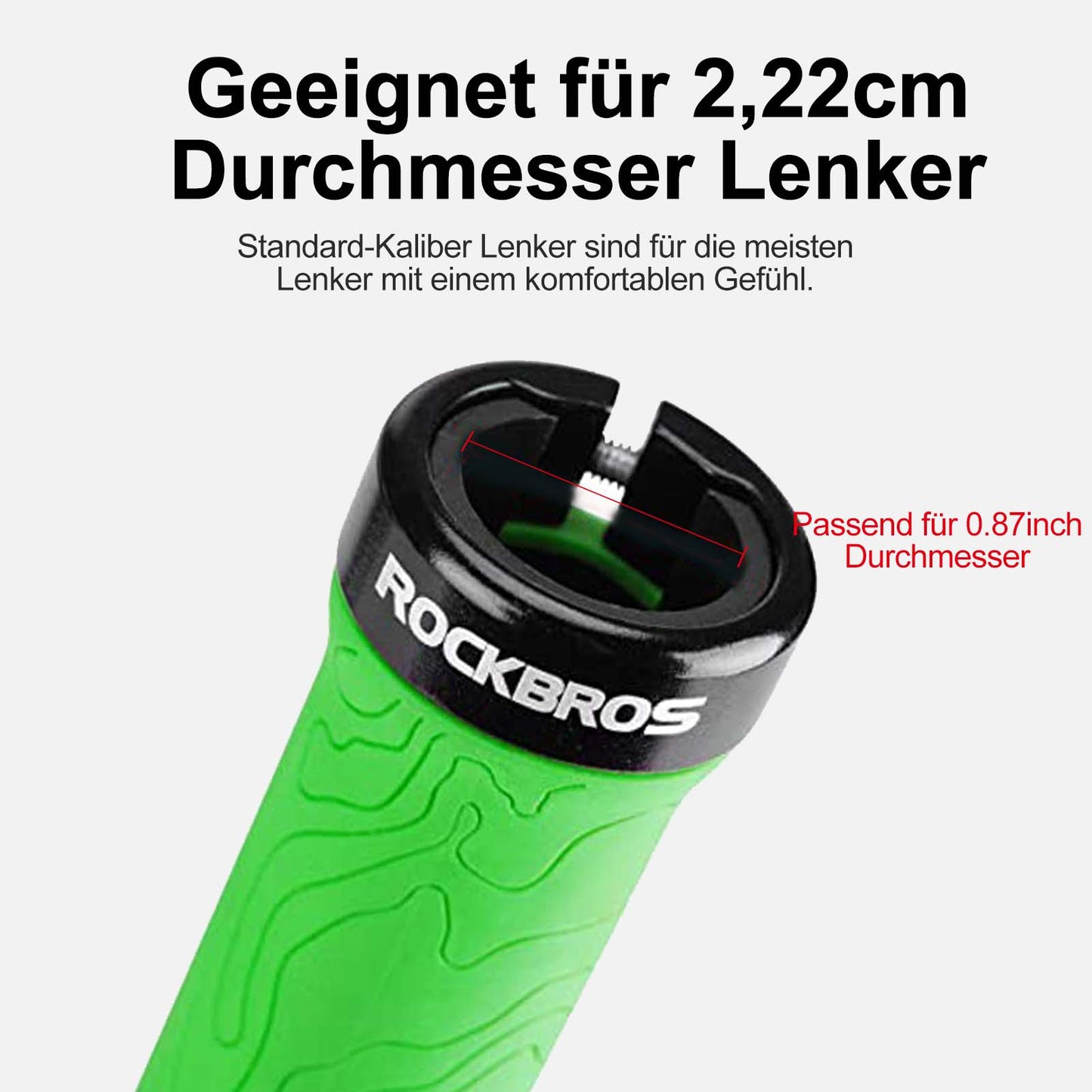 Ultra-lightweight rubber bicycle grips with aluminum lock-on design by ROCKBROS