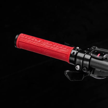 Ultra-lightweight rubber bicycle grips with aluminum lock-on design by ROCKBROS