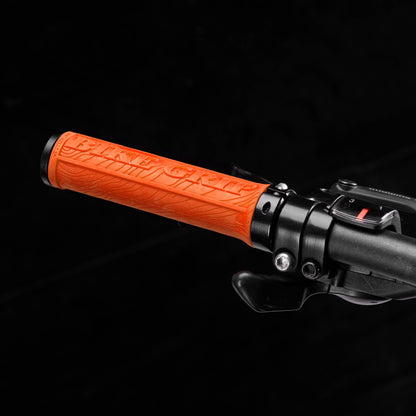 Ultra-lightweight rubber bicycle grips with aluminum lock-on design by ROCKBROS