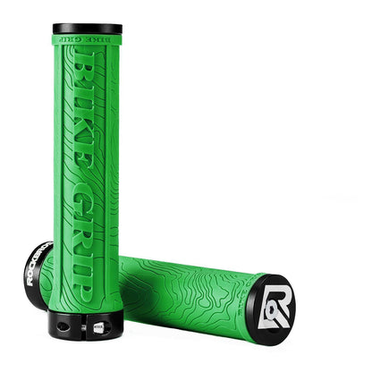 Ultra-lightweight rubber bicycle grips with aluminum lock-on design by ROCKBROS