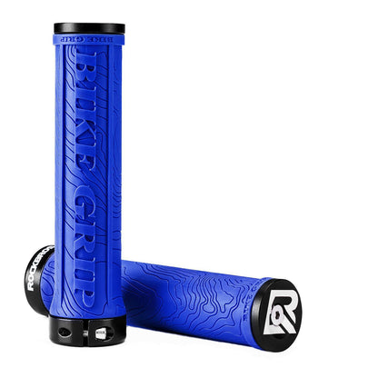 Ultra-lightweight rubber bicycle grips with aluminum lock-on design by ROCKBROS