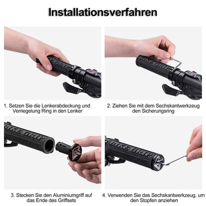 Ultra-lightweight rubber bicycle grips with aluminum lock-on design by ROCKBROS