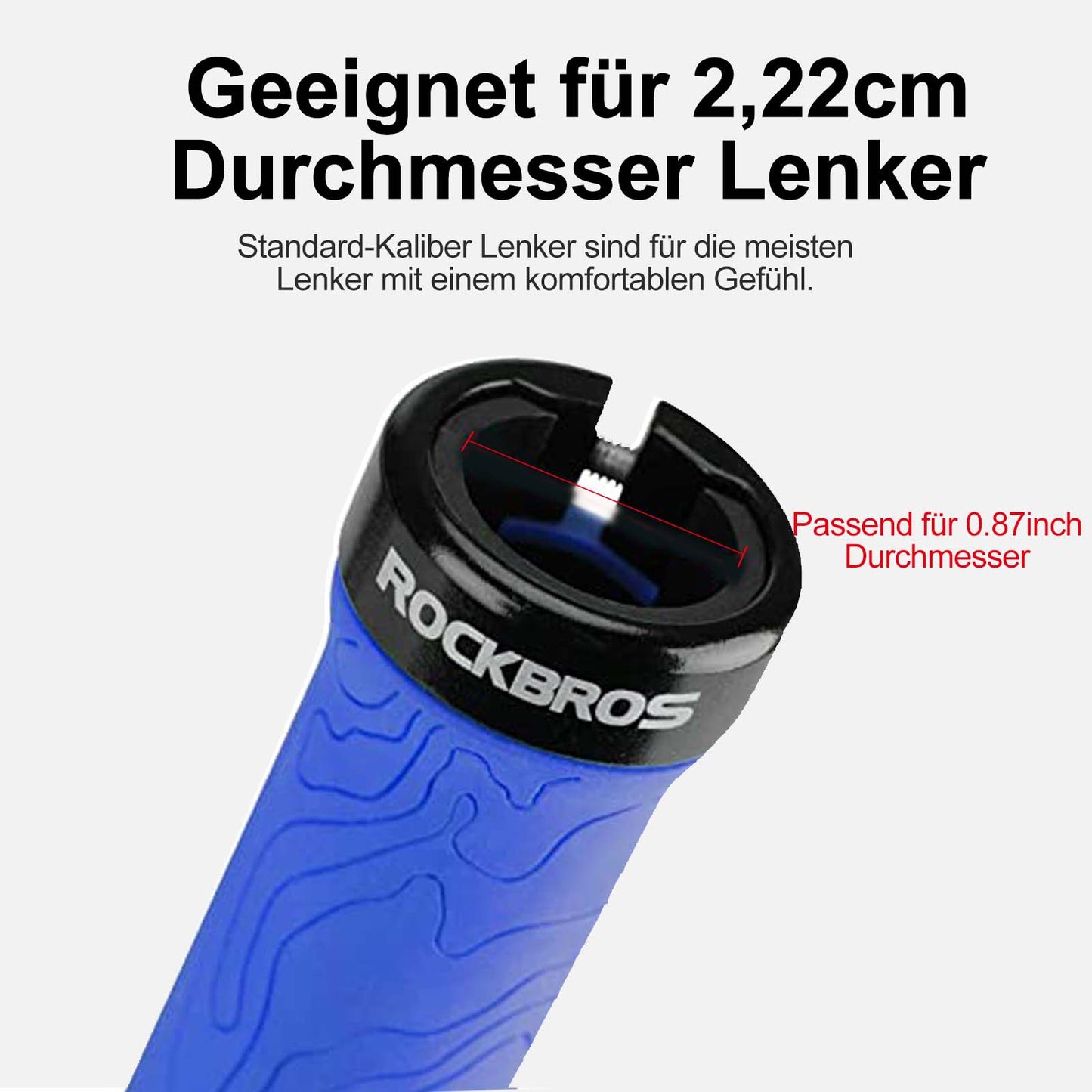 Ultra-lightweight rubber bicycle grips with aluminum lock-on design by ROCKBROS