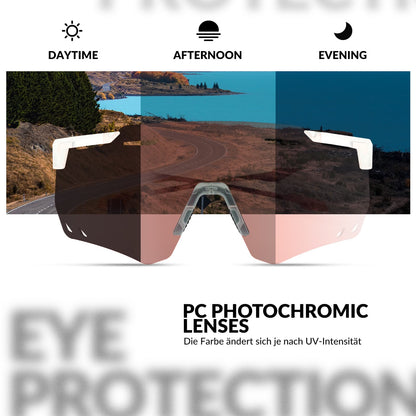 ROCKBROS Ultraleichte und Selbsttönende Fahrradbrille (UV400)