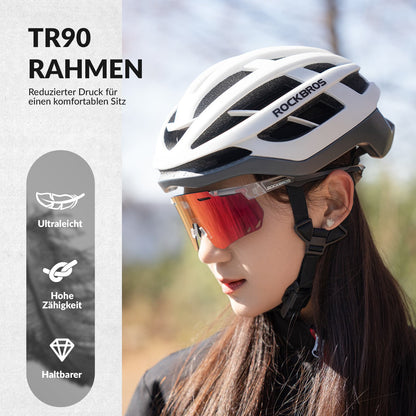 ROCKBROS Ultraleichte und Selbsttönende Fahrradbrille (UV400)