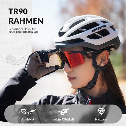 Ultralight cycling glasses, photochromic sunglasses with UV400 protection, ROCKBROS