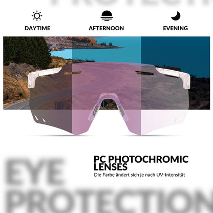 ROCKBROS Ultraleichte und Selbsttönende Fahrradbrille (UV400)