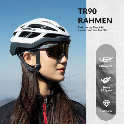 ROCKBROS Ultraleichte und Selbsttönende Fahrradbrille (UV400)