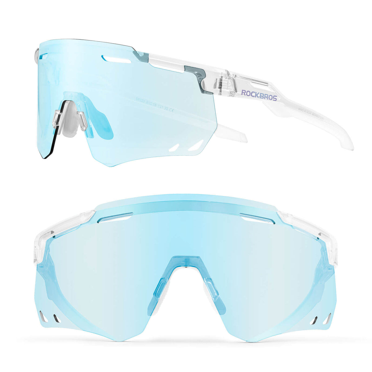 ROCKBROS Ultraleichte und Selbsttönende Fahrradbrille (UV400)