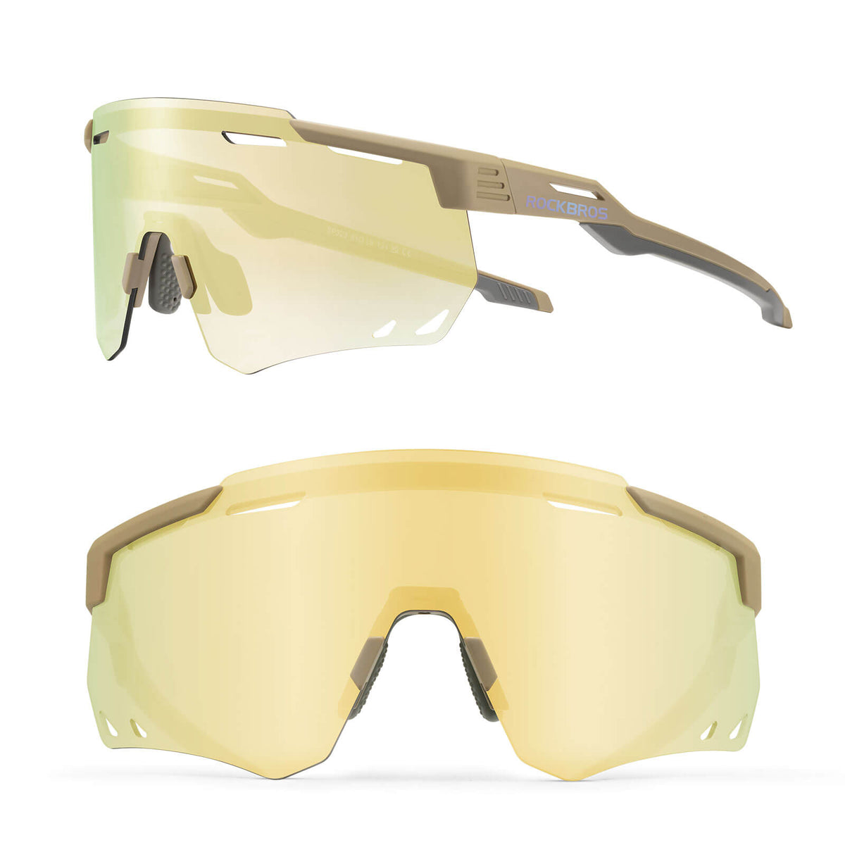ROCKBROS Ultraleichte und Selbsttönende Fahrradbrille (UV400)