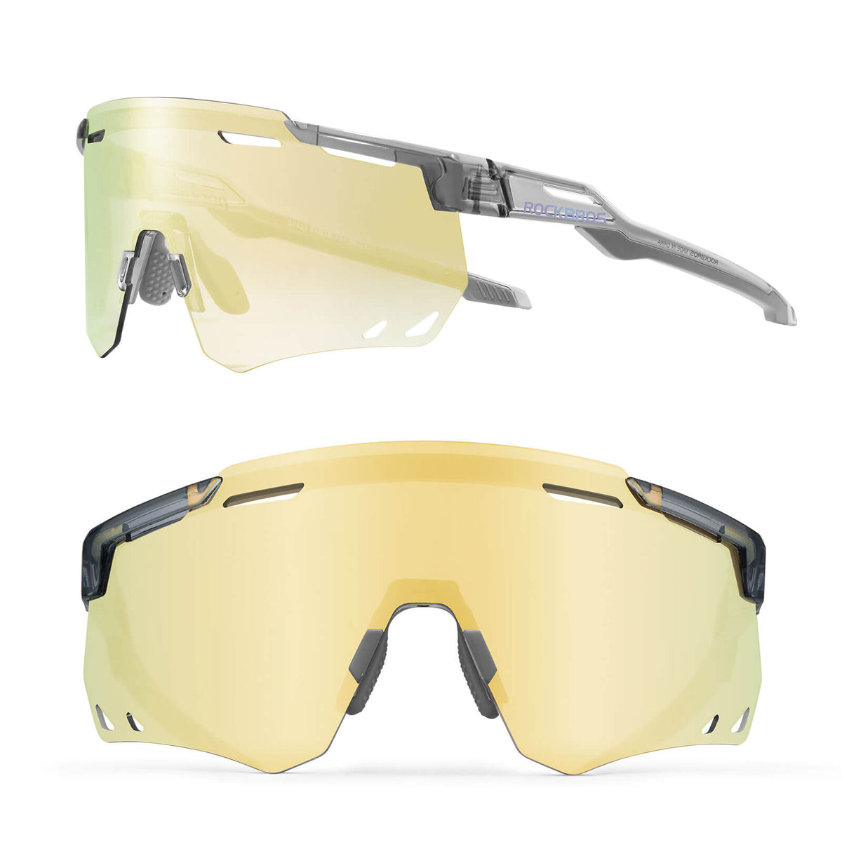 ROCKBROS Ultraleichte und Selbsttönende Fahrradbrille (UV400)