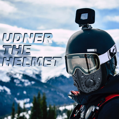 Warm balaclava, winter fleece neck warmer with breath filter, ROCKBROS