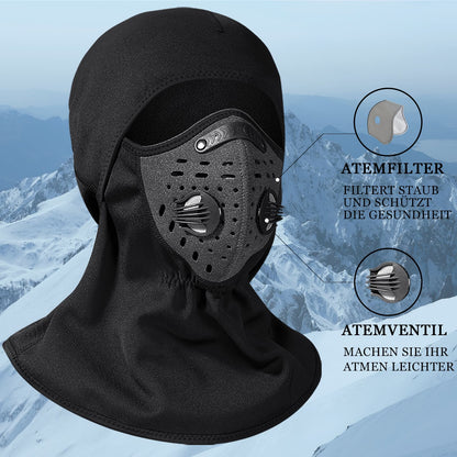 Warm balaclava, winter fleece neck warmer with breath filter, ROCKBROS