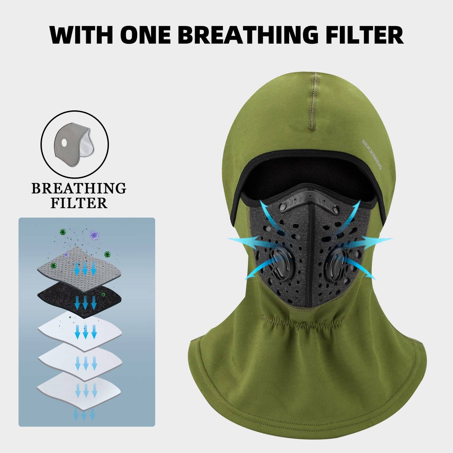 Windproof & Dustproof Balaclava Winter Neck Warmer ROCKBROS