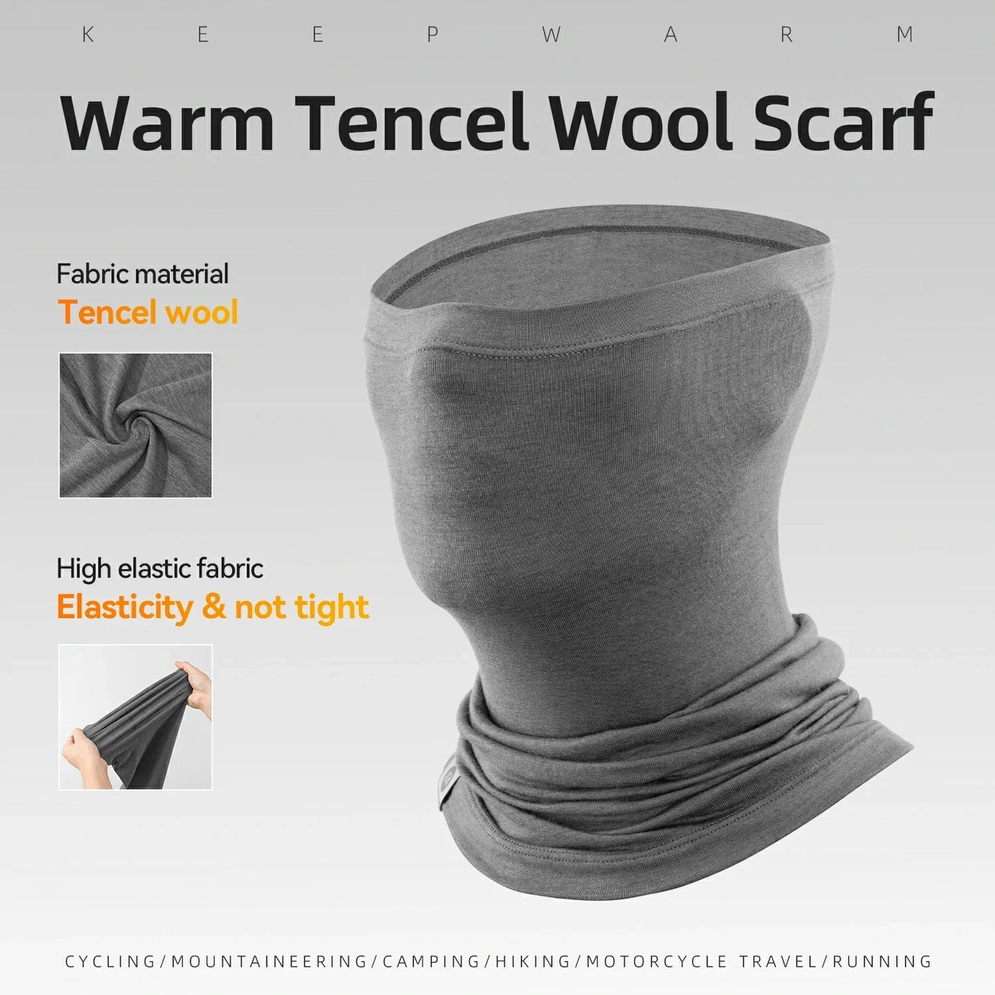 Winter thermal wool neckerchief/tube scarf ROCKBROS