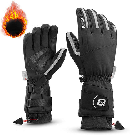 Men's Winter Cycling Gloves, Windproof, Sizes M-2XL, ROCKBROS