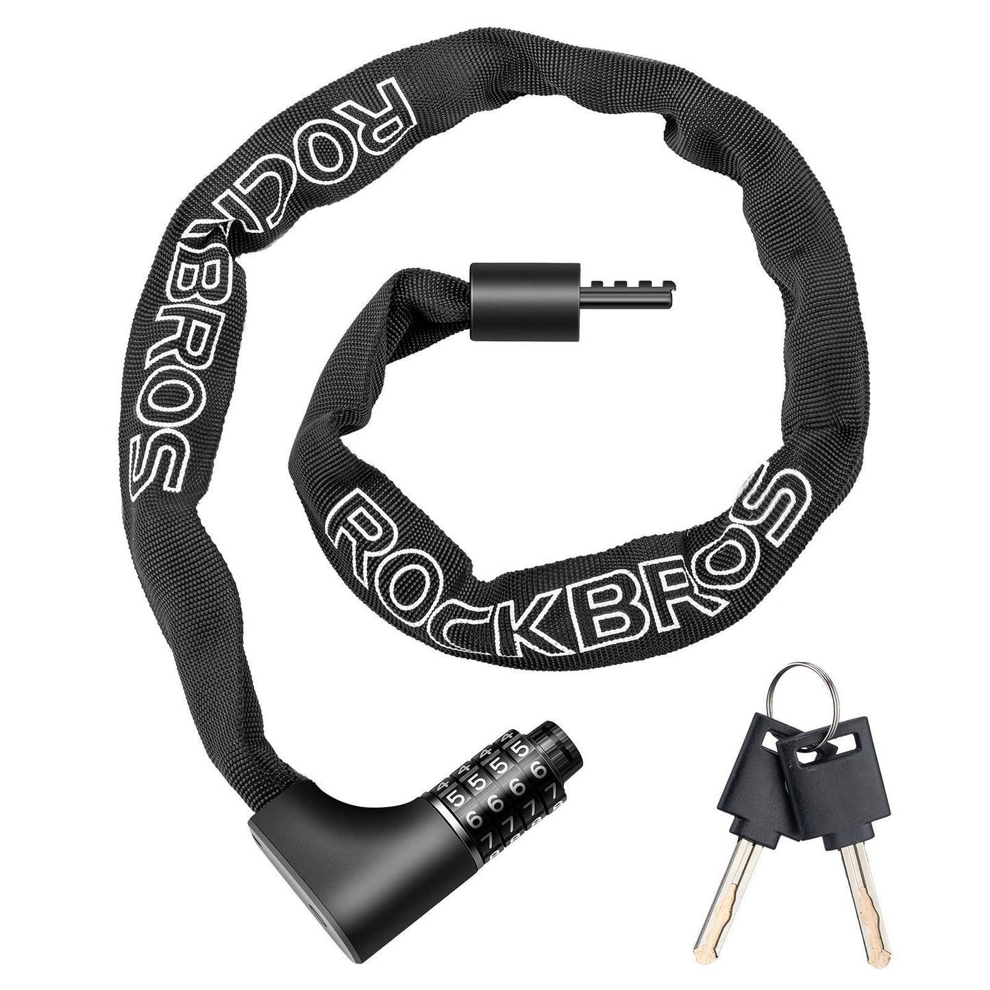 Combination lock with 4-digit code, 96 cm long, ROCKBROS
